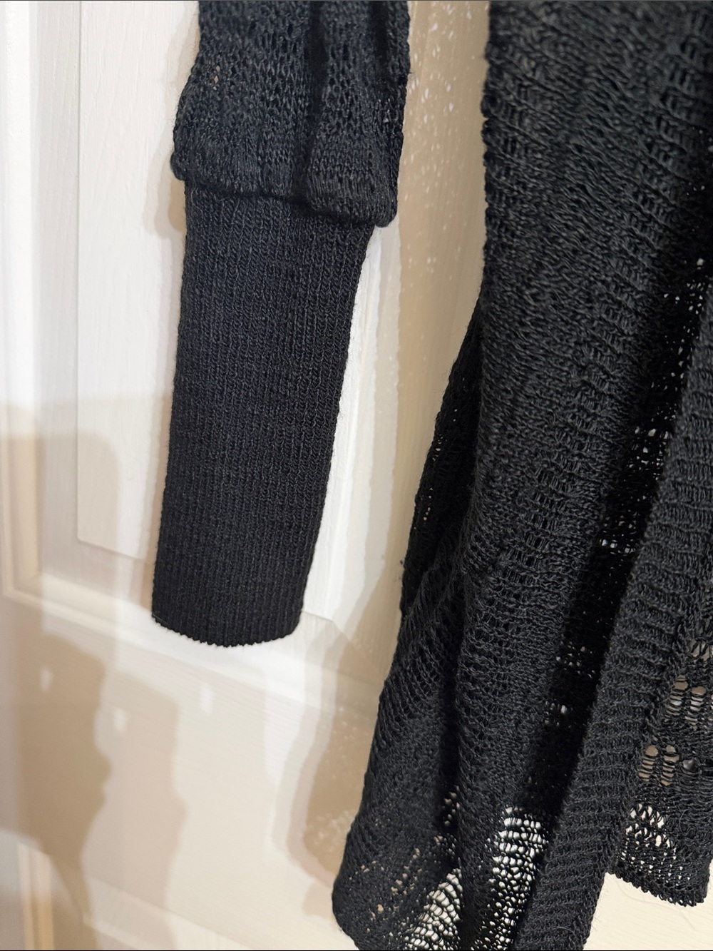 Express Open-Front black Knit Cardigan - Picture 2 of 6